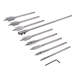Silverline Flat Bit and Extension Arm Set 10 Piece 481937
