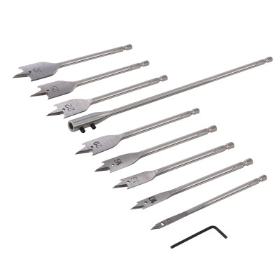 Silverline Flat Bit and Extension Arm Set 10 Piece 481937