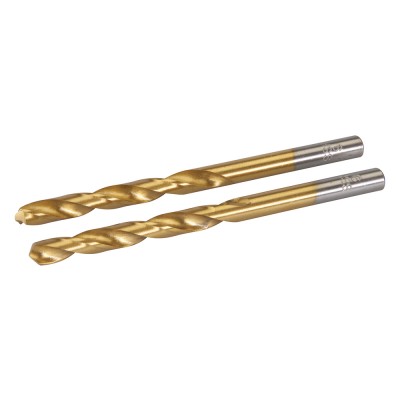 Silverline HSS Titanium-Coated Drill Bits Twin Pack 3mm 4mm 5mm or 6mm