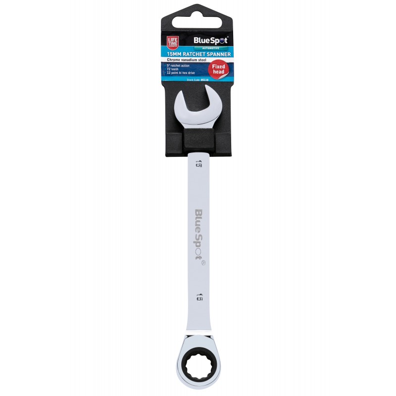 Blue Spot Tools 15mm Ratchet Spanner 05110 Bluespot Sealants and
