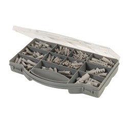 Fixman Screw Wall Plugs 330pc Mixed Size Set in Organiser 530552