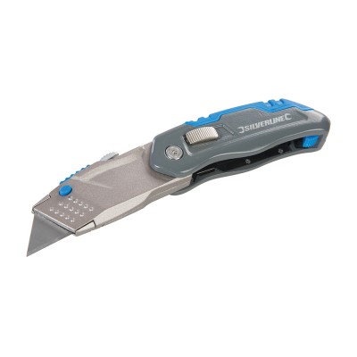 Silverline Retractable Folding Utility Knife 536978