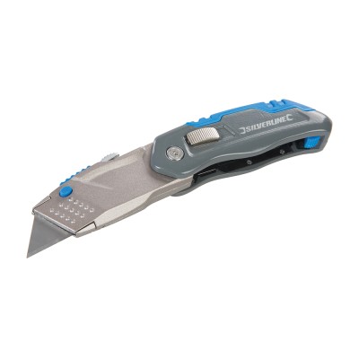 Silverline Retractable Folding Utility Knife 536978