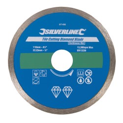 Silverline Tile Cutting Diamond Blade 110mm 115mm 180mm or 200mm