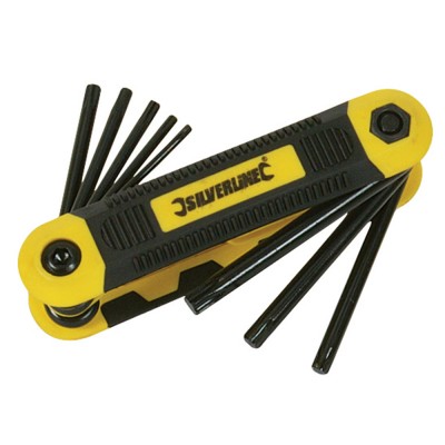 Silverline Expert Metric Trx Torx Tool 8 Sizes Folding Key Set 580444