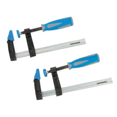 Silverline F Clamp 150mm Sliding Bar Clamp Twin Set 590588