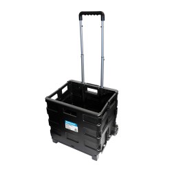 Silverline Folding Lightweight Shopping Work Box 25kg Trolley 633400