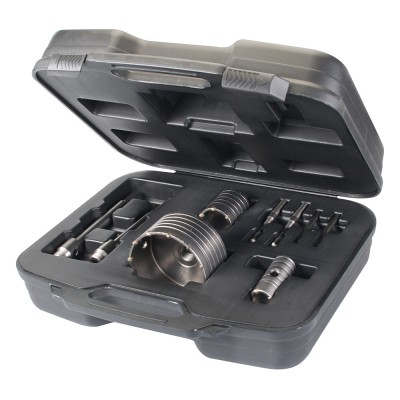 Silverline SDS Heavy Duty TCT Core Drill Kit 9 Piece Set 633523