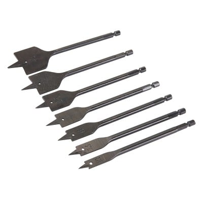 Silverline Flat Drill Bit Plumbers 7 Piece Set 633800