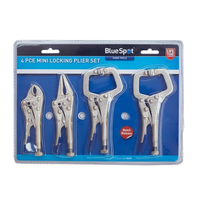 Blue Spot Tools Mini Small Mixed Locking Plier 4pc Set 06529 Sealants