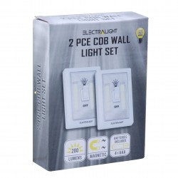 Electralight COB Night Wall Light Battery Powered 65301 Twin Pack