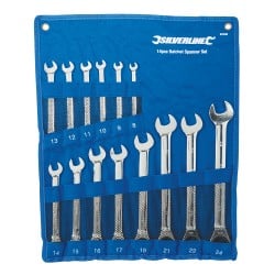 Silverline Fixed Head Ratchet Spanner 14 Piece Metric Set 675226