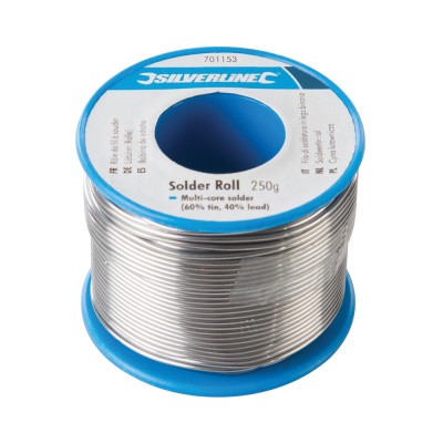 Silverline Soldering Multi Core Solder Roll 250g 701153