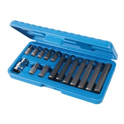 Silverline Trx Torx Bits 15pc Set inc 1/2 inch Driver Socket 706839