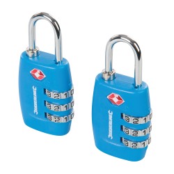 Silverline TSA Combination Luggage Padlocks Twin Pack 709502