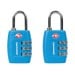 Silverline TSA Combination Luggage Padlocks Twin Pack 709502