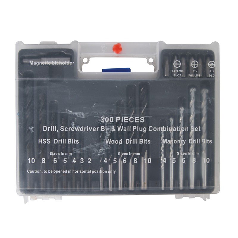 Task Drill Bits and Wall Plug 300 Piece Set 709879 Sealants and Tools