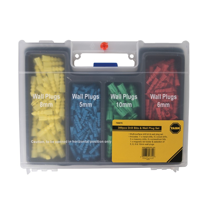 Task Drill Bits and Wall Plug 300 Piece Set 709879 Sealants and Tools