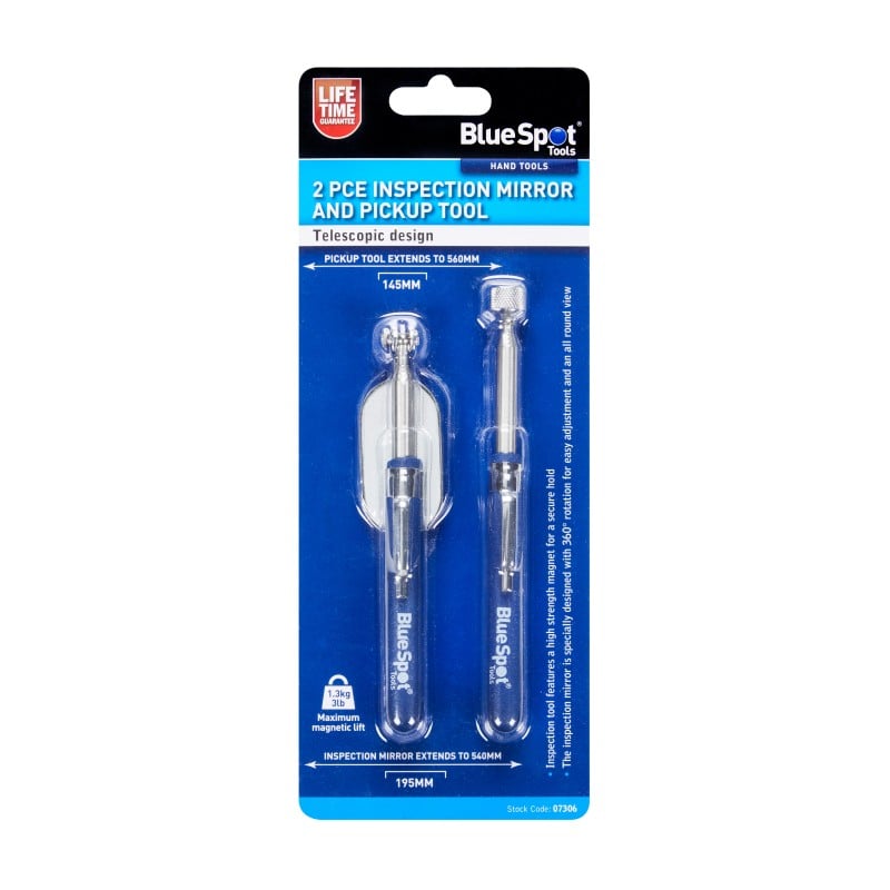 Blue Spot Tools Inspection Mirror And Pickup Tool Set 07306 Sealants and Tools Direct