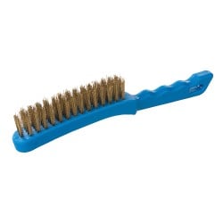 Silverline HD 4 Row Brassed Wire Brush Plastic 763578