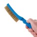 Silverline HD 4 Row Brassed Wire Brush Plastic 763578