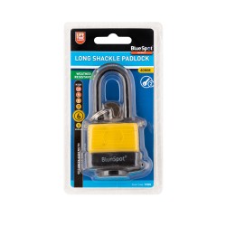 Blue Spot Weather Resistant External Long Shackle Padlock 40mm 77009