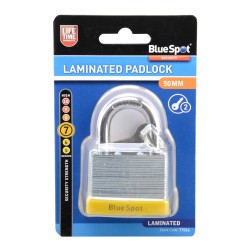 Blue Spot Laminated Steel Padlock 50mm 77016 Bluespot