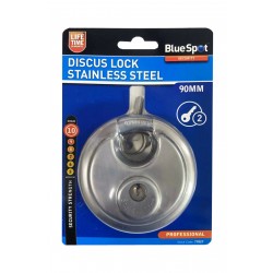Blue Spot Discus Stainless Steel Round Lock 90mm Padlock 77027 Bluespot