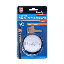 Blue Spot Round Solid Steel Shackleless Padlock 73mm 77029 Bluespot 