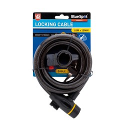 Blue Spot Tools Coiled Bicycle Security Cable Lock 1.8m 77074 Bluespot