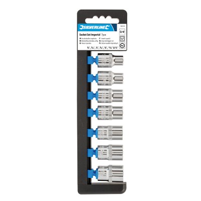 Silverline Socket Set 1/2 Inch Drive 6pt Imperial 7pc 783101