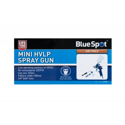 Blue Spot Tools Mini HVLP Air Paint Spray Gun 125ml 07909 Bluespot