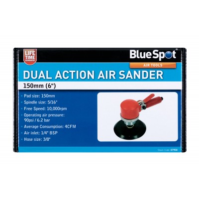 Blue Spot Tools 150mm 6 Inch Dual Action Air Sander 07950 Bluespot