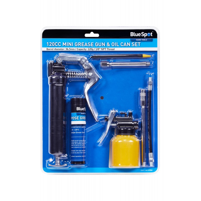 Blue Spot Tools 120cc Mini Grease Gun Oil Can Set 07965 Bluespot