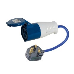 Powermaster 13A Mains to 16A Industrial Fly Lead Converter 818738