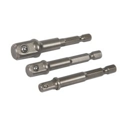Silverline Hex Drive 1/4 3/8 1/2 inch Socket Driver 3pc Set 819713