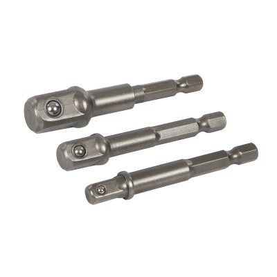 Silverline Hex Drive 1/4 3/8 1/2 inch Socket Driver 3pc Set 819713