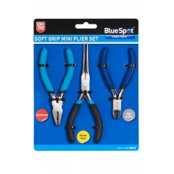 Blue Spot Tools Soft Grip Mini Mixed Plier 3 Piece Set 08512 Bluespot