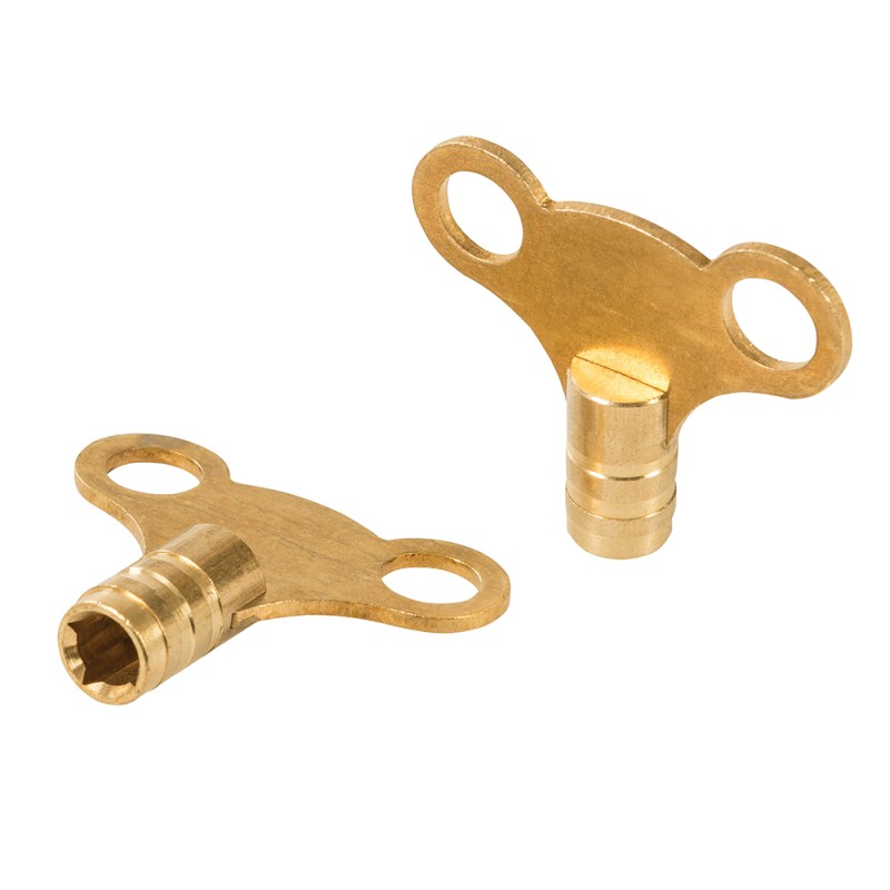 Silverline Radiator Brass Bleed Keys Clock Type 2pk 864777 Sealants