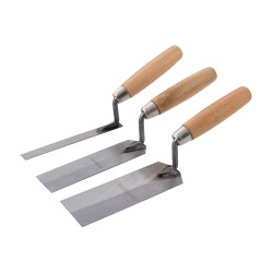 Silverline Margin Edging Trowel 3pc Mixed Set 13mm 38mm 51mm 868500