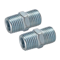 Silverline Air Line Equal Double Union Threaded Connector 2pk 868632
