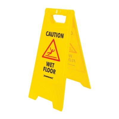 Silverline A Frame Caution Wet Floor Hazard Sign English 883504