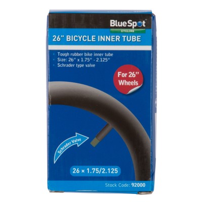 Blue Spot Tools 26 Inch Bicycle Rubber Tyre Inner Tube 92000 Bluespot 