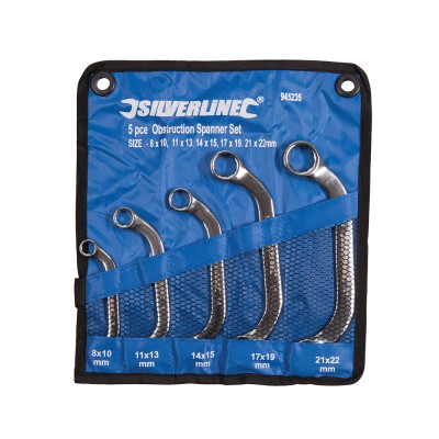 Silverline C Shaped Obstruction Spanner 5 Piece Set 945235