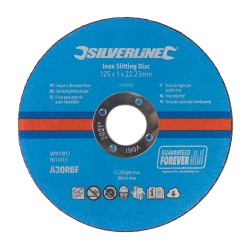 Silverline Angle Grinder Inox Slitting Cutting Discs 115mm 10pk 972926