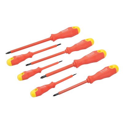 Silverline Insulated Soft Grip Screwdriver 7pc Set 993043