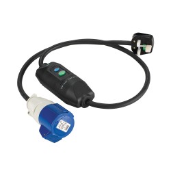 Defender Electric Cable Fly Lead Converter 13A 16A Industrial 240 Volt In Line RCD E11085C