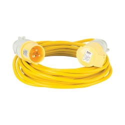 Defender Electric 110 Volt Extension Lead Yellow 1.5mm 16A 10m 110V E85118