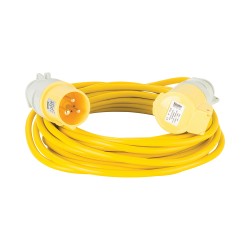 Defender Electric 110 Volt Extension Lead Yellow 1.5mm 16A 10m 110V E85118