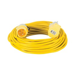 Defender Electric 110 volt Extension Lead Yellow 1.5mm 16A 25m 110v E85230